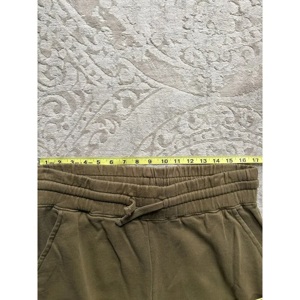 Pact Women’s Wide Leg Cropped Sweatpants Olive Green Size M - Picture 6 of 6